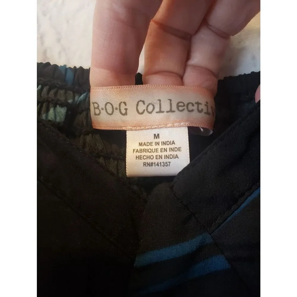 BOG COLLECTIVE Spaghetti Strap Bustier Floral Mini Dress Medium